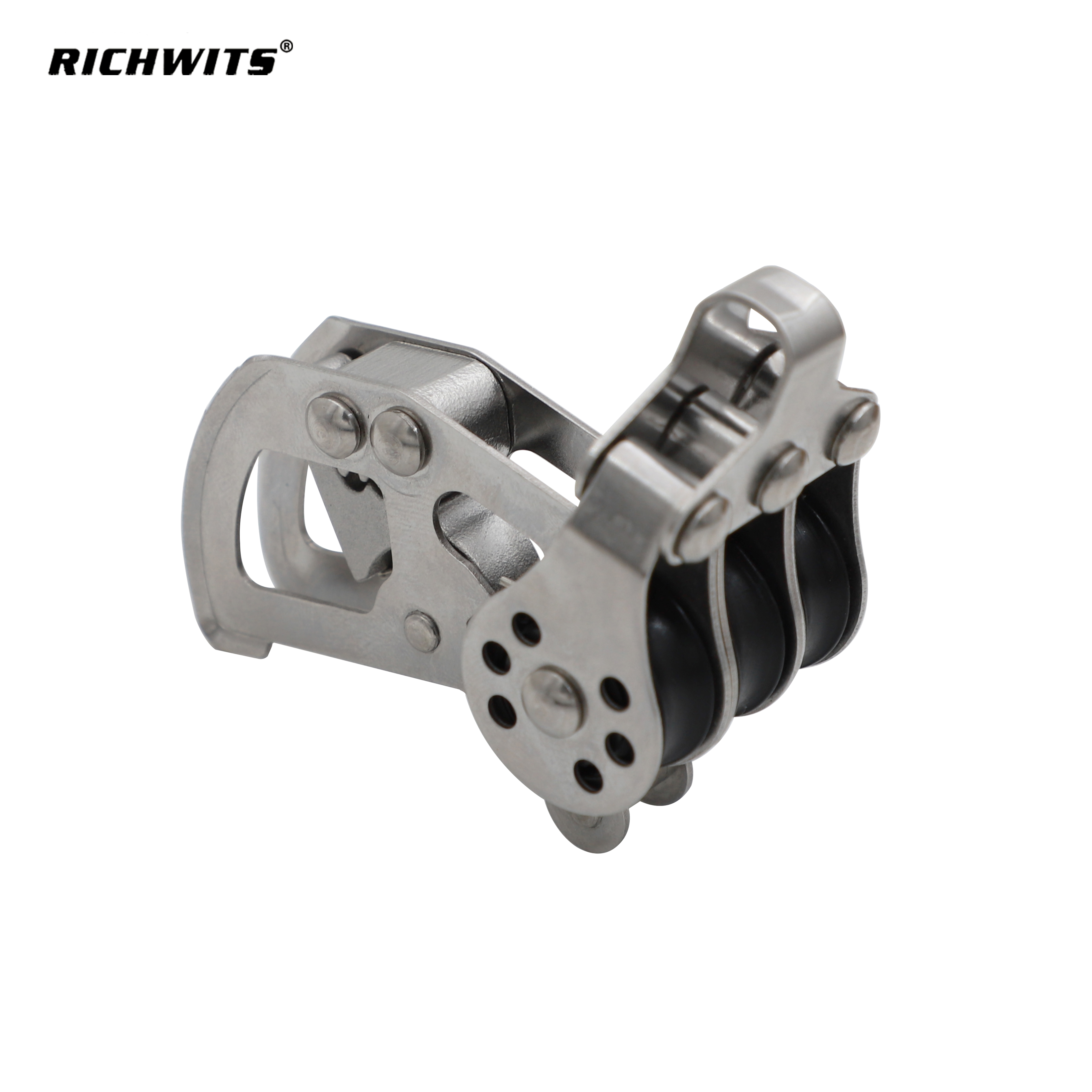 High Quality Rigging Hardware Stainless Steel 316 Marine Pulley Rope Lifting Pulley Locking Ball Nylon Pulley