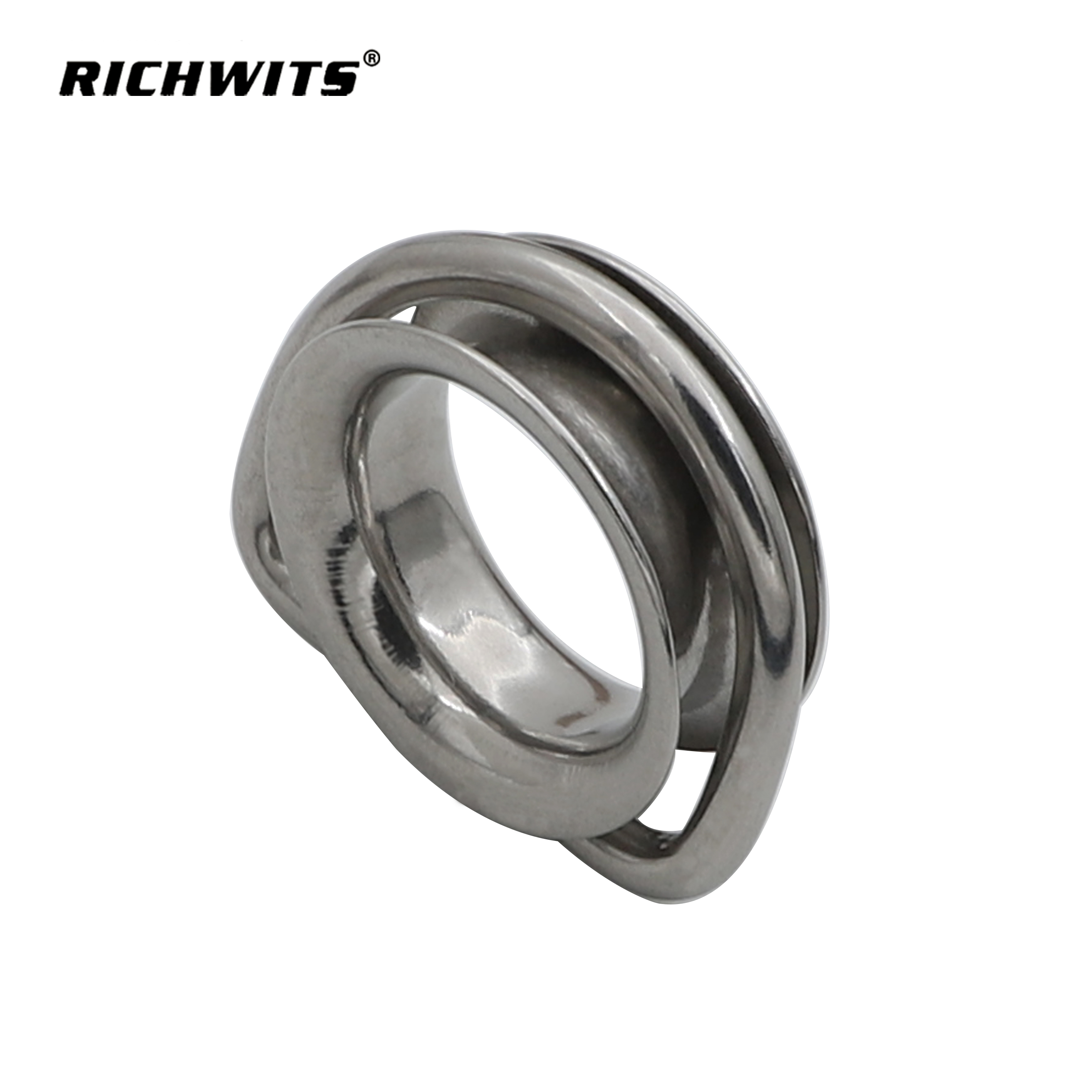 316 Stainless Steel D Ring Thimble Sun Shade Sail Corner Fitting Wire Rope Protector