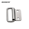 Heavy Duty Stainless Steel 304 Folding Cabinet Pull Handle, Double Hole Mount Metal Lifting Ring for Marine Hardware