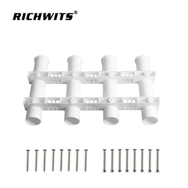 Marine Fishing Rod Holder Bracket Plastic Tube 4 Rod Rack Boat