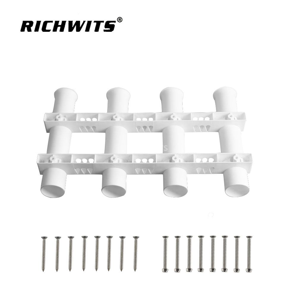 Marine Fishing Rod Holder Bracket Plastic Tube 4 Rod Rack Boat