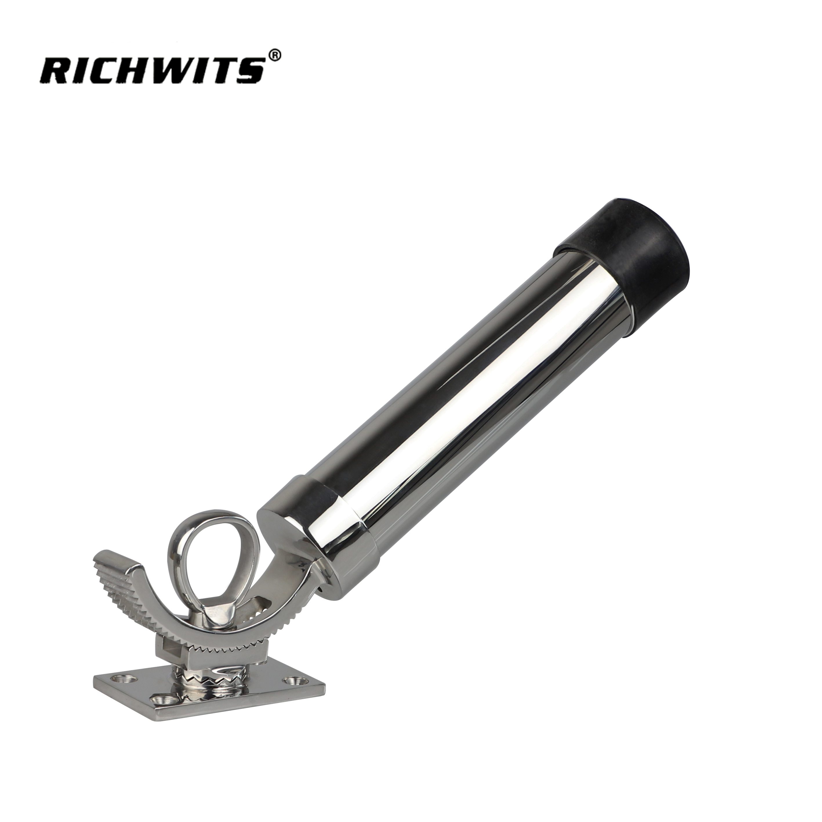 316 Stainless Steel Boat Fishing Rod Holder 360 Degree Swivel Adjustable Deck Mount Rod Holder for Yacht Kayak Marine Fishing