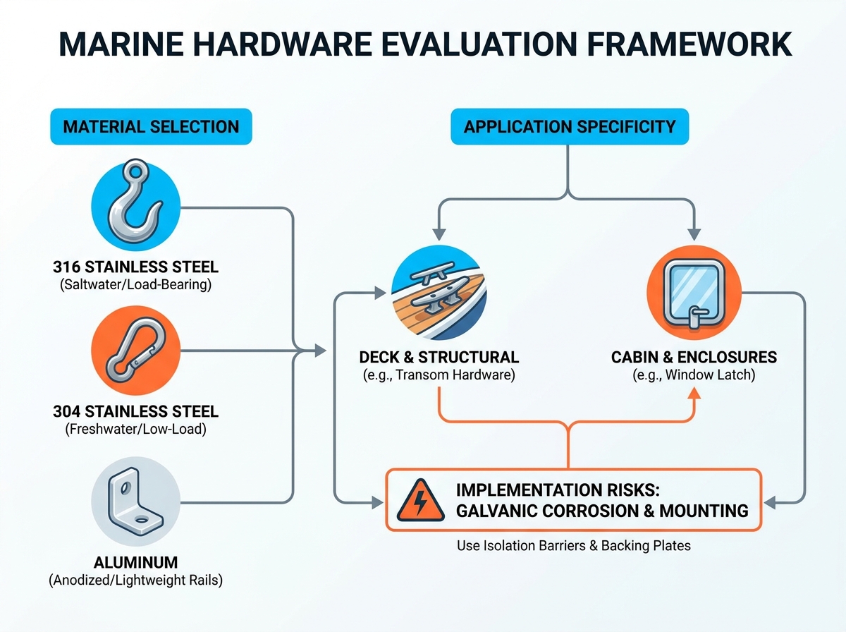 Marine Hardware Hooks and Clips
