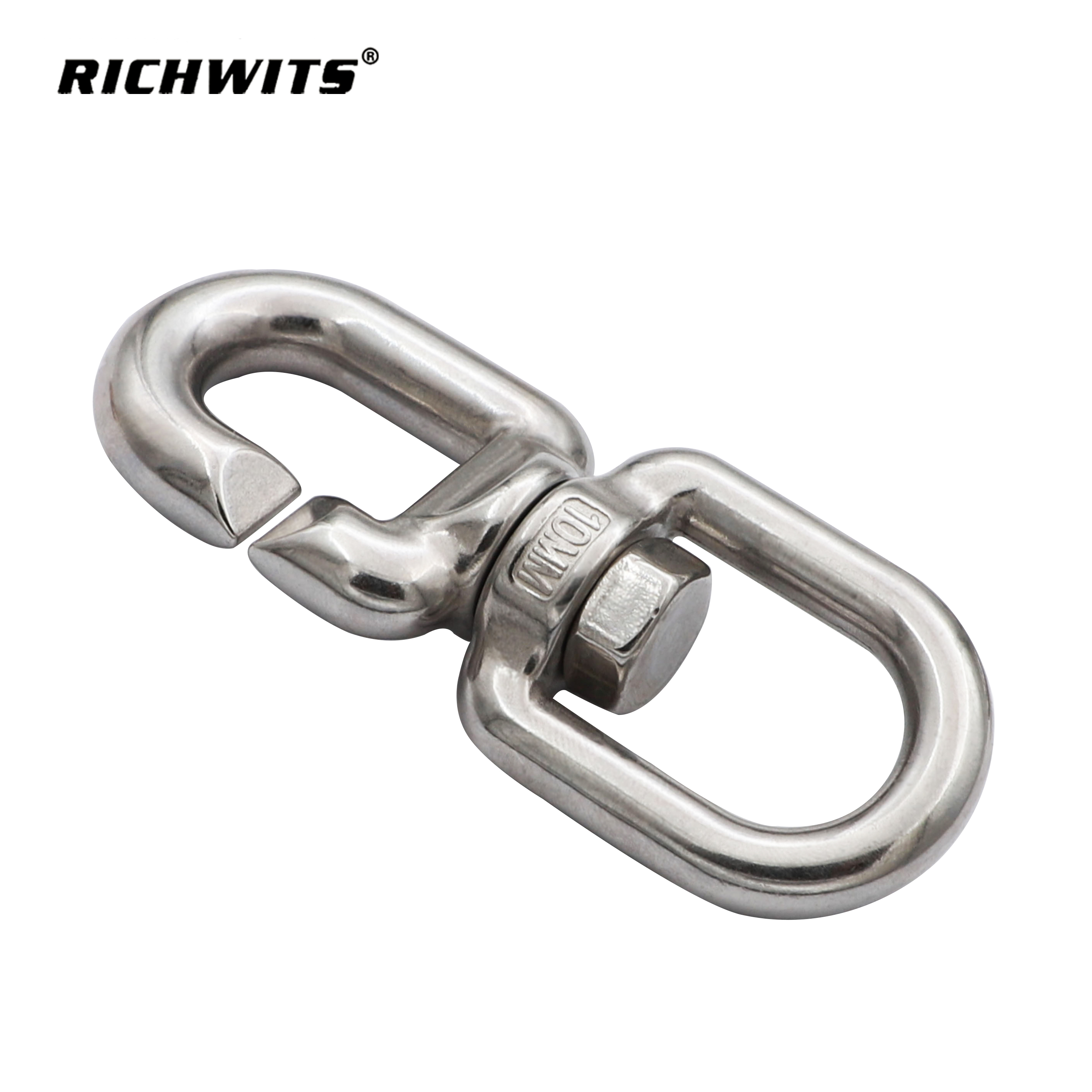 Stainless Steel 316 Marine Rope C Shape Figure 8 Chain Quick Connect Swivel Ring
