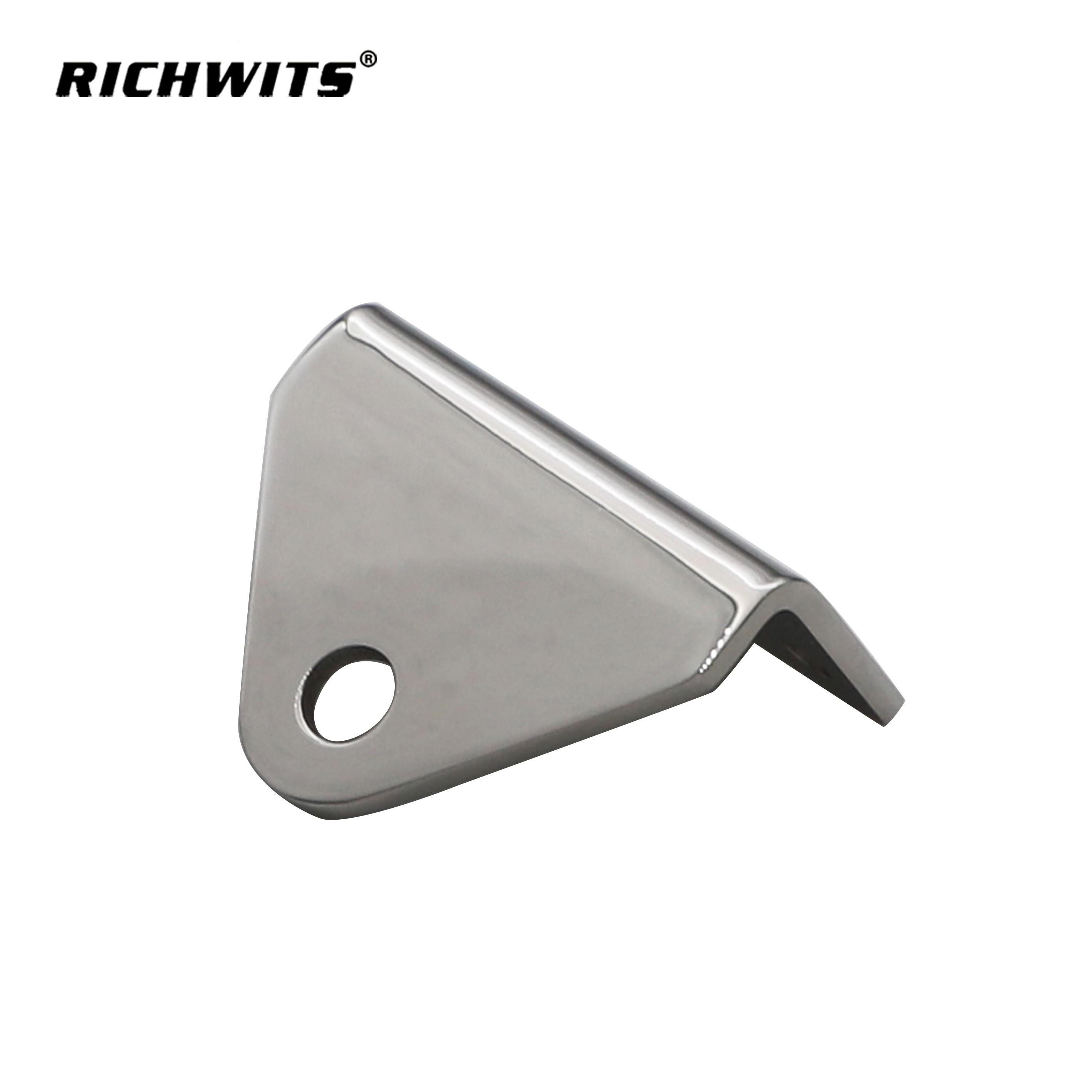 OEM 316 Stainless Steel L Shape Triangle Mounting Bracket, Marine Hardware 90 Degree Corner Support Bracket for Yacht Boat