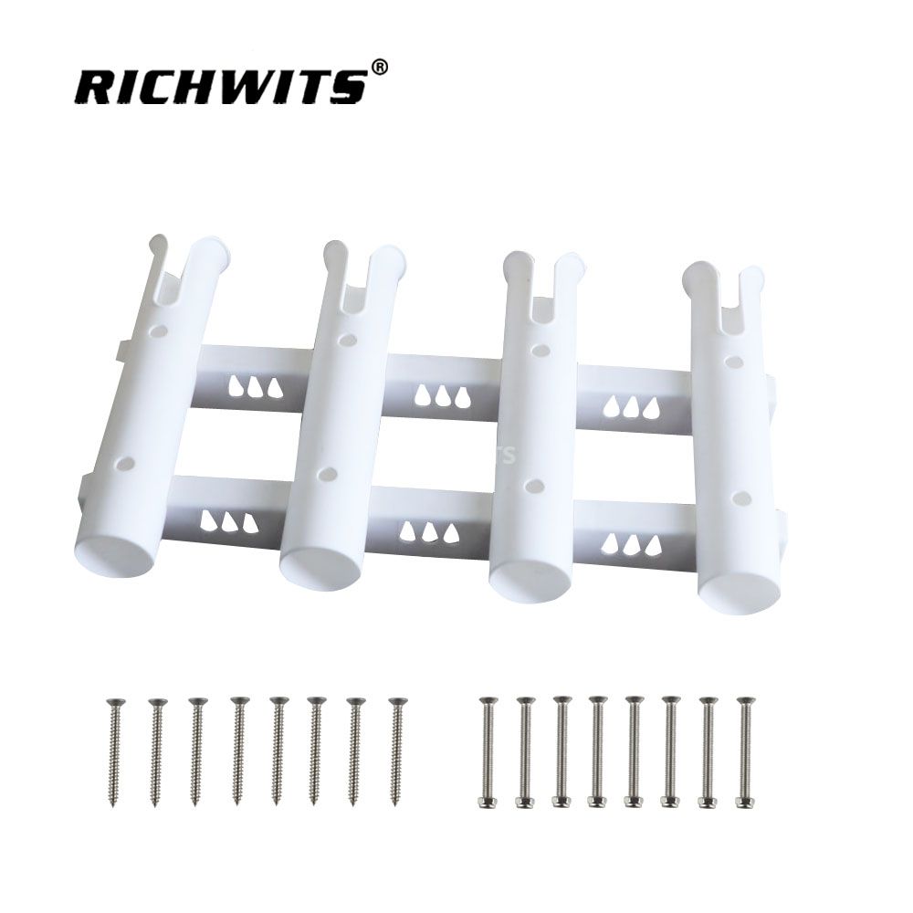Marine Fishing Rod Holder Bracket Plastic Tube 4 Rod Rack Boat