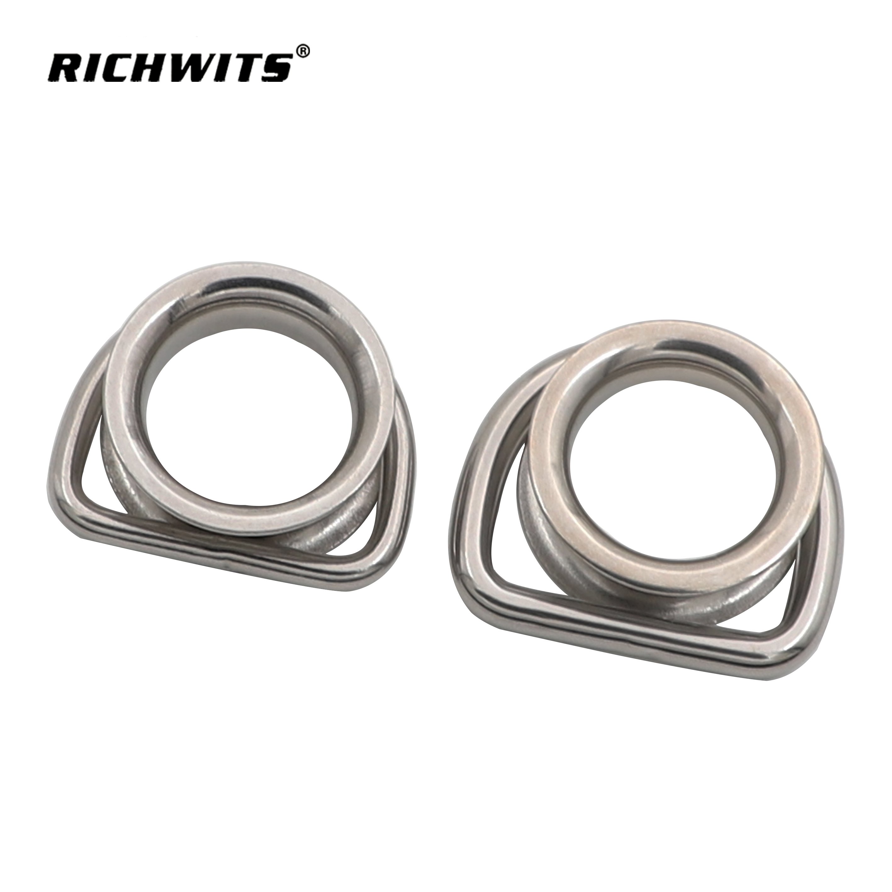 316 Stainless Steel D Ring Thimble Sun Shade Sail Corner Fitting Wire Rope Protector
