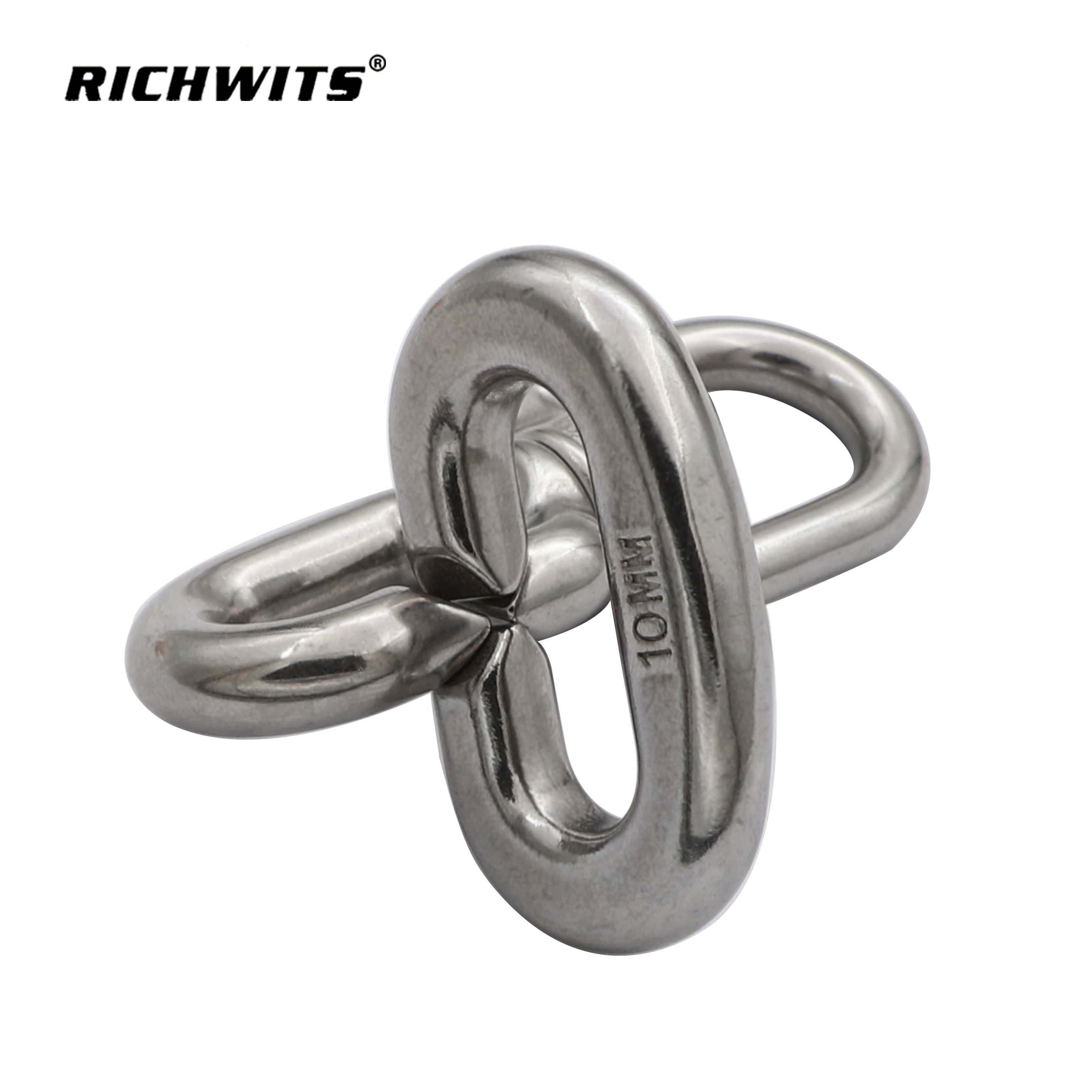 Stainless Steel 316 Marine Rope C Shape Figure 8 Chain Quick Connect Swivel Ring