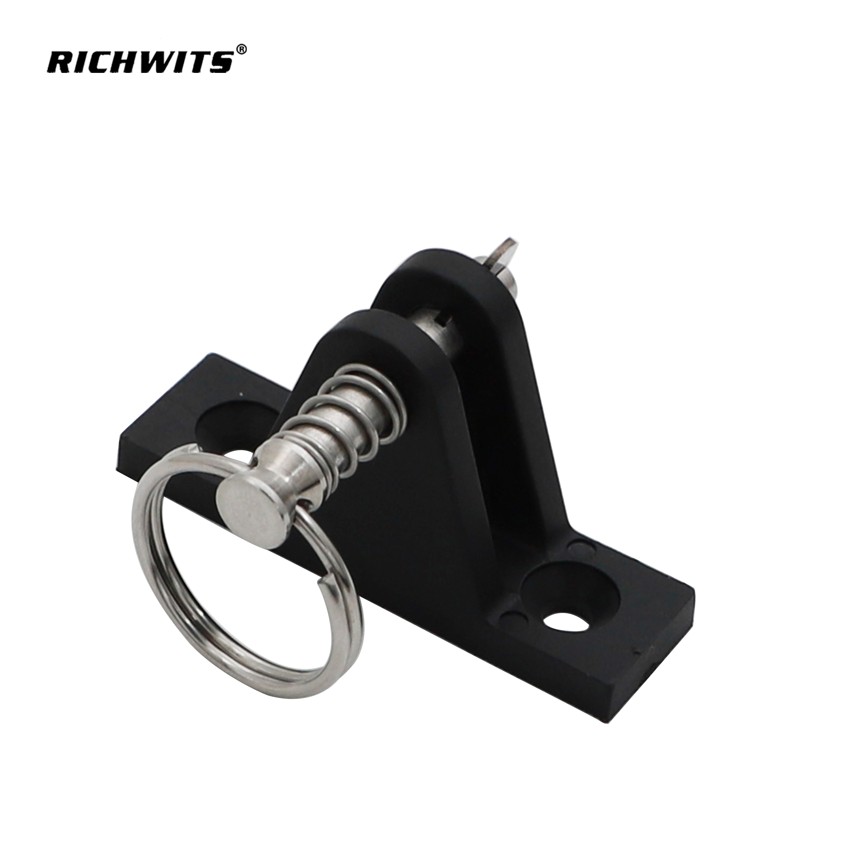  Plastic Nylon Black Ring Latch Pontoon Boat Mount Deck Hinge