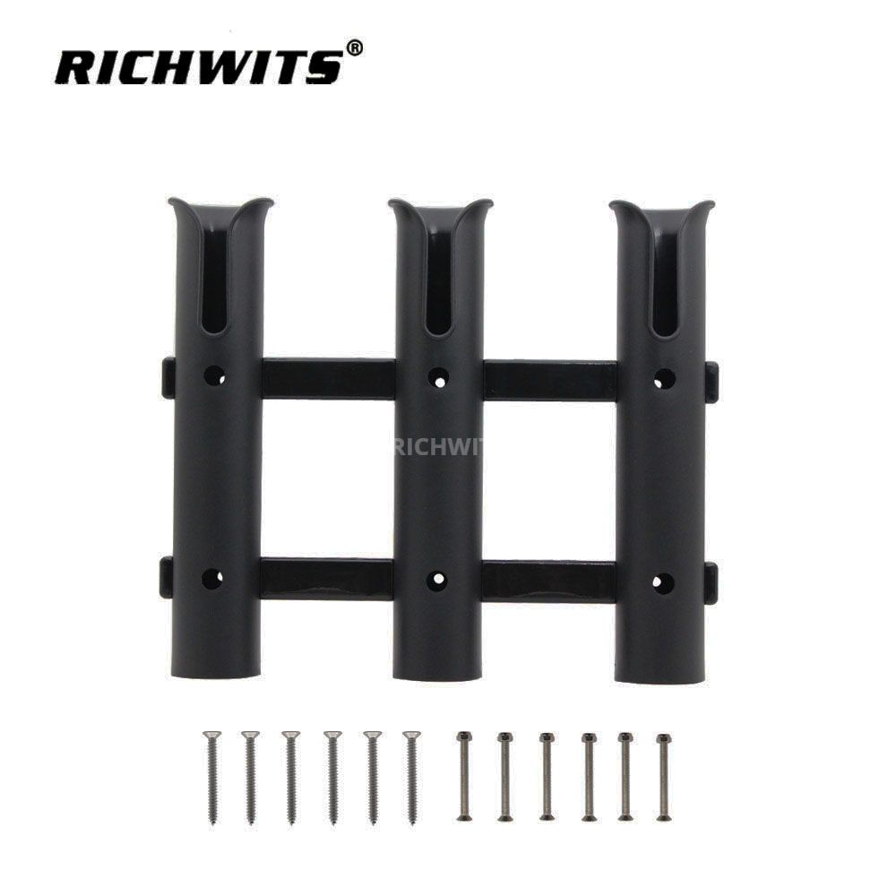 Marine Fishing Rod Holder Bracket Plastic Tube 3 Rod Rack Boat