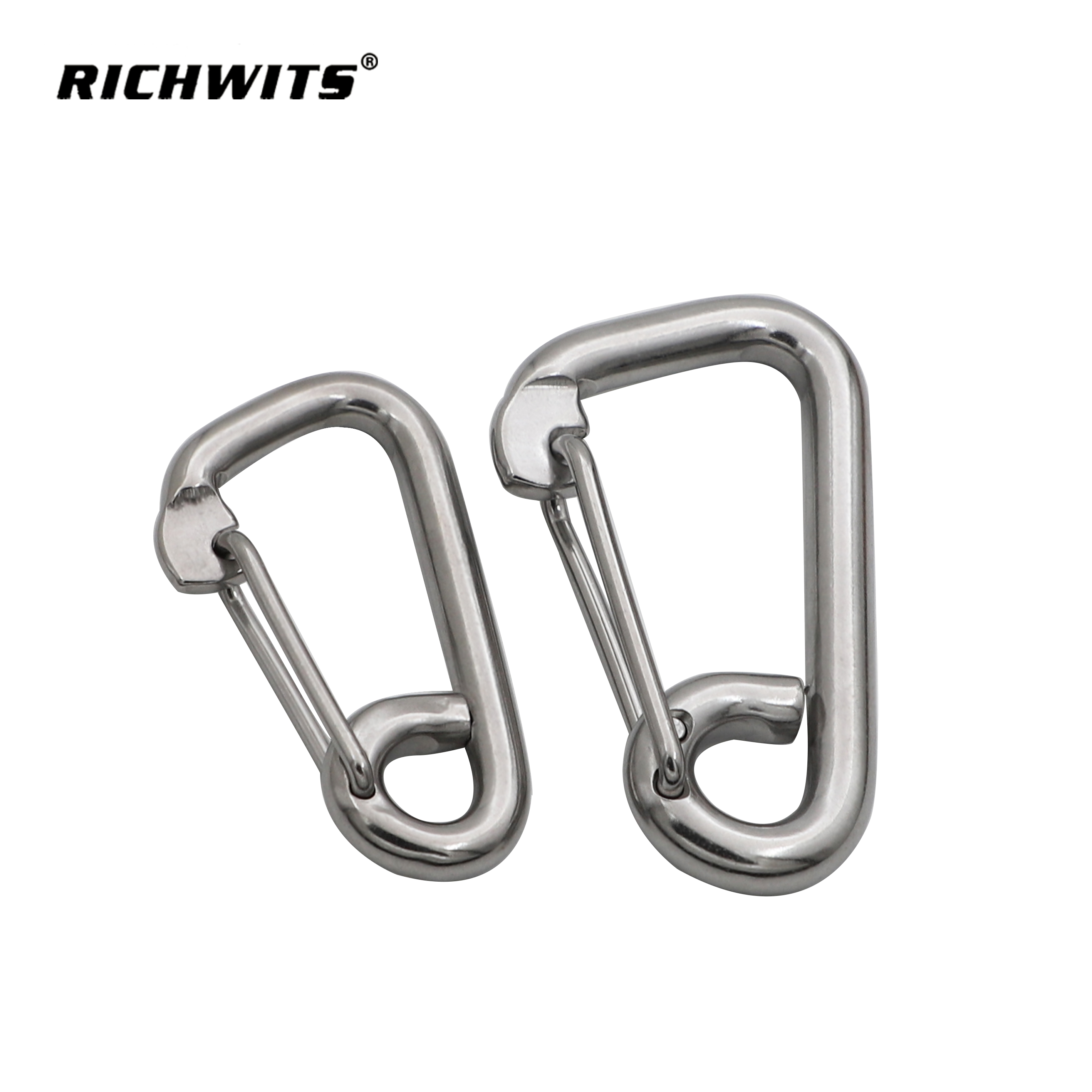 Premium 304/316 Stainless Steel Simple Spring Snap Hook Close-up