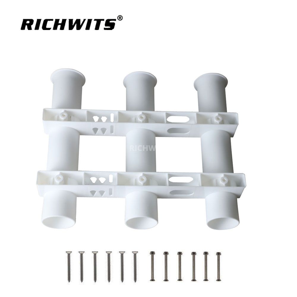 Marine Fishing Rod Holder Bracket Plastic Tube 3 Rod Rack Boat